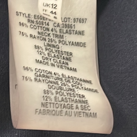 Elie Tahari Sleeveless Sheath Dress Blue Tie Dye Print Size 8 - Picture 6 of 10